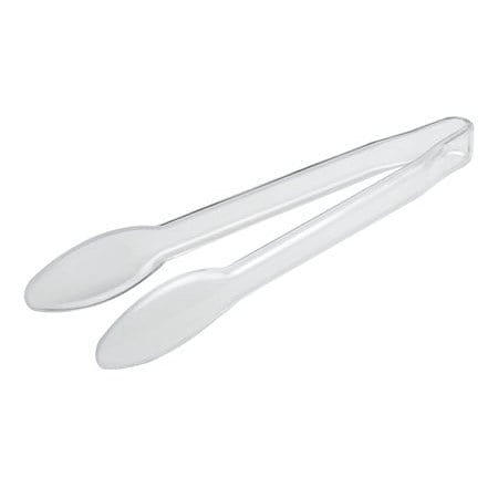 Smarty Had A Party 12" Clear Disposable Plastic Serving Tongs (48 Tongs), 48PK 4542-CASE